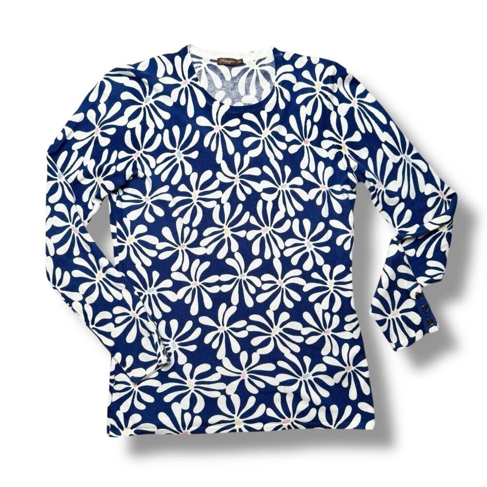 J.McLaughlin Daisy Floral Lightweight Sweater Top XS